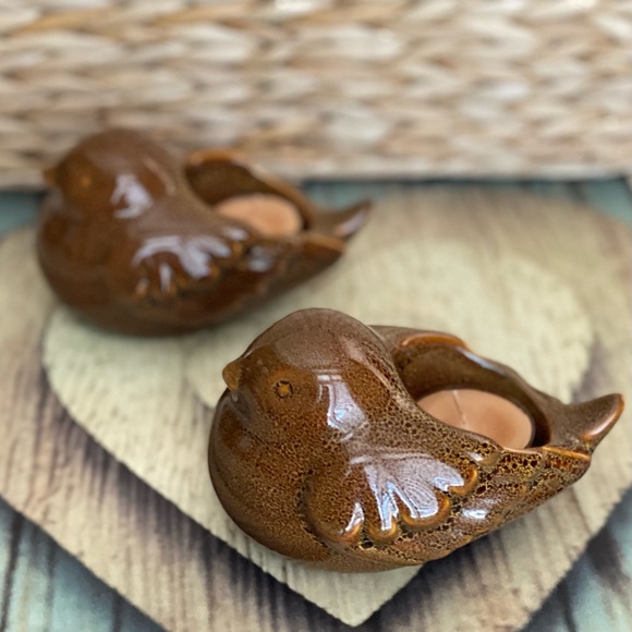 PartyLite Woodland Bird Tealight Pair